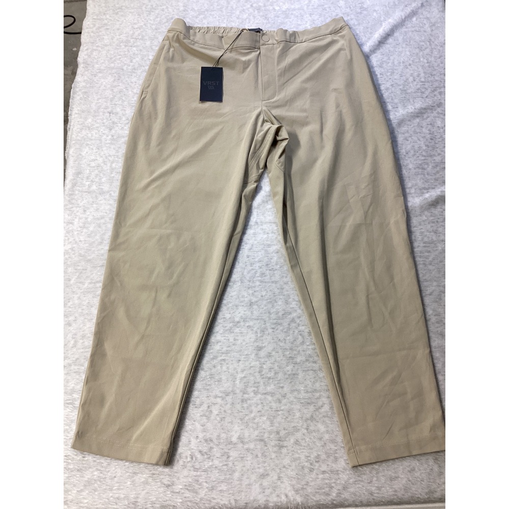 VRST Limitless Slim Tapered Pant Khaki Sand Mens XL Moisture Wicking Stretch NEW